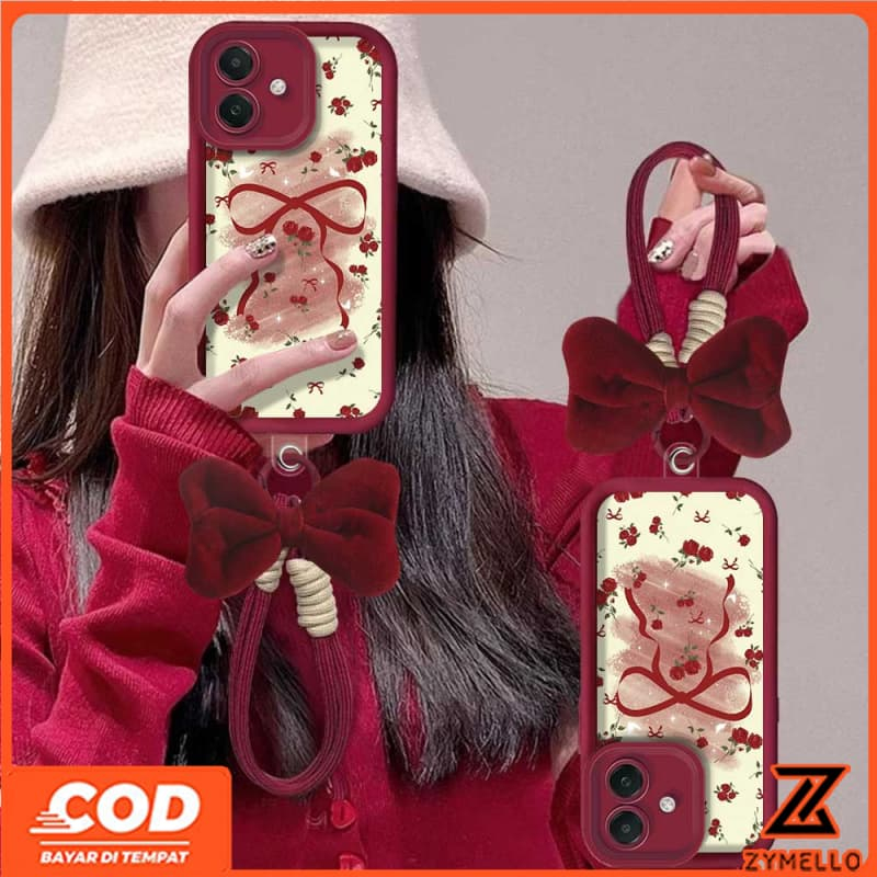 เข้ากันได้กับ iPhone 16 Pro Max 15 Pro Max 13 Pro Max 11 7Plus 8Plus ภาพวาดสีน้ํามัน rose red big bo