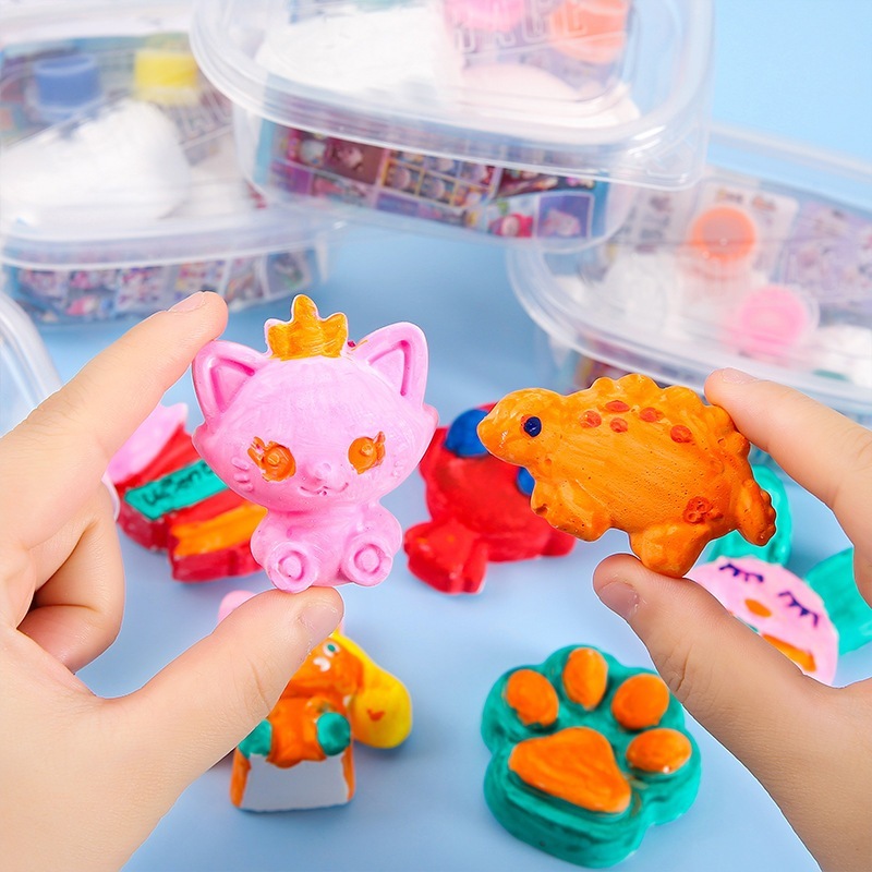 10/20 ชิ้น ตุ๊กตาระบายสี DIY ระบายสี diy ของ ระบายสีเด็ก สีระบาย ระบาย DIY เด็ก ปูนระบายสี ตุ๊กตาปูน - รูปที่ 2