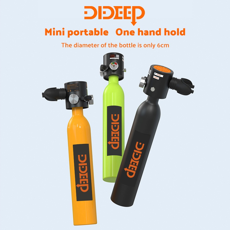 RTS โกดังถ คอเต่า DIDEEP 0.5L Mini Scuba Tank กระบอกดําน้ํา Scuba Diving Tank Recycle Deep With PCP 