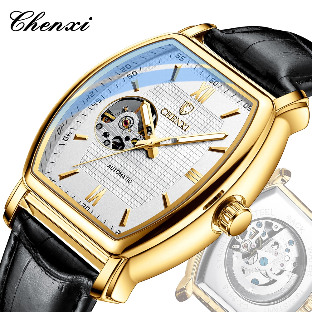 Automatic Mechanical Skeleton Man นาฬิกาแฟชั่นหรูหรา CHENXI นาฬิกาธุรกิจ