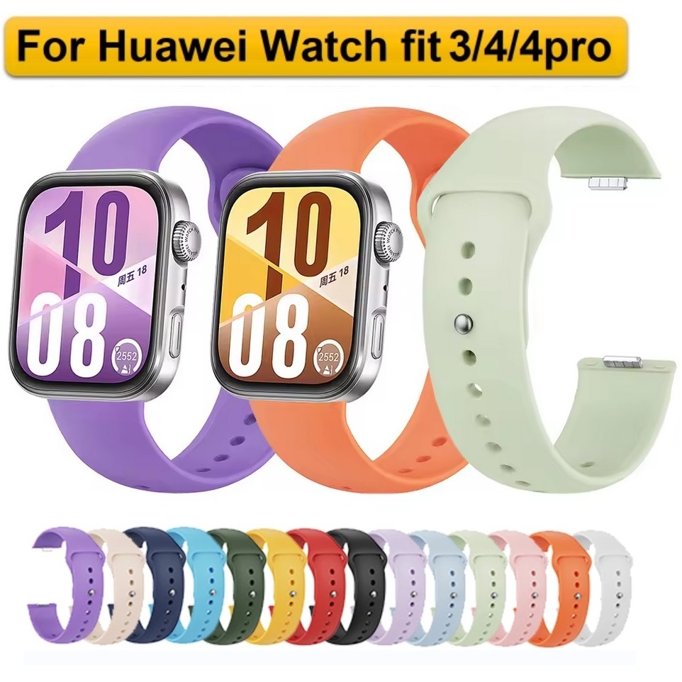 สายซิลิโคนสําหรับ For Huawei Watch Fit 4 สาย Soft Bracelet สาย Huawei watch Fit 4 Pro Strap Smart Wa