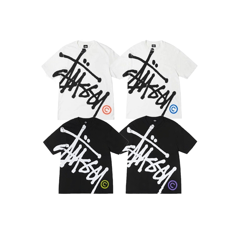 แฟชั่นคลาสสิกโลโก้ขนาดใหญ่แขนสั้นฤดูร้อนสไตล์ใหม่เสื้อยืดสำหรับผู้ชายและผู้หญิง