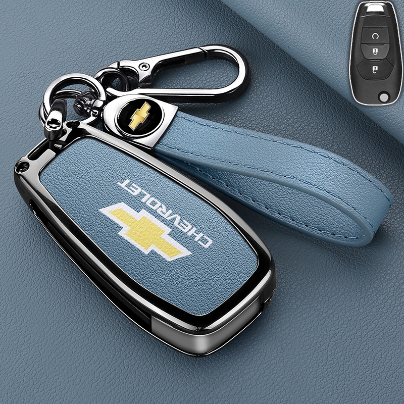 เคสรีโมตกุญแจรถยนต์ และสังกะสีอัลลอย สําหรับ Chevrolet Trailblazer Aveo Cruze Spark Sonic Camaro Volt Bolt Trax Malibu Lacetti Kalos Optra Onix Onyx LTZ ฝาครอบกุญแจ