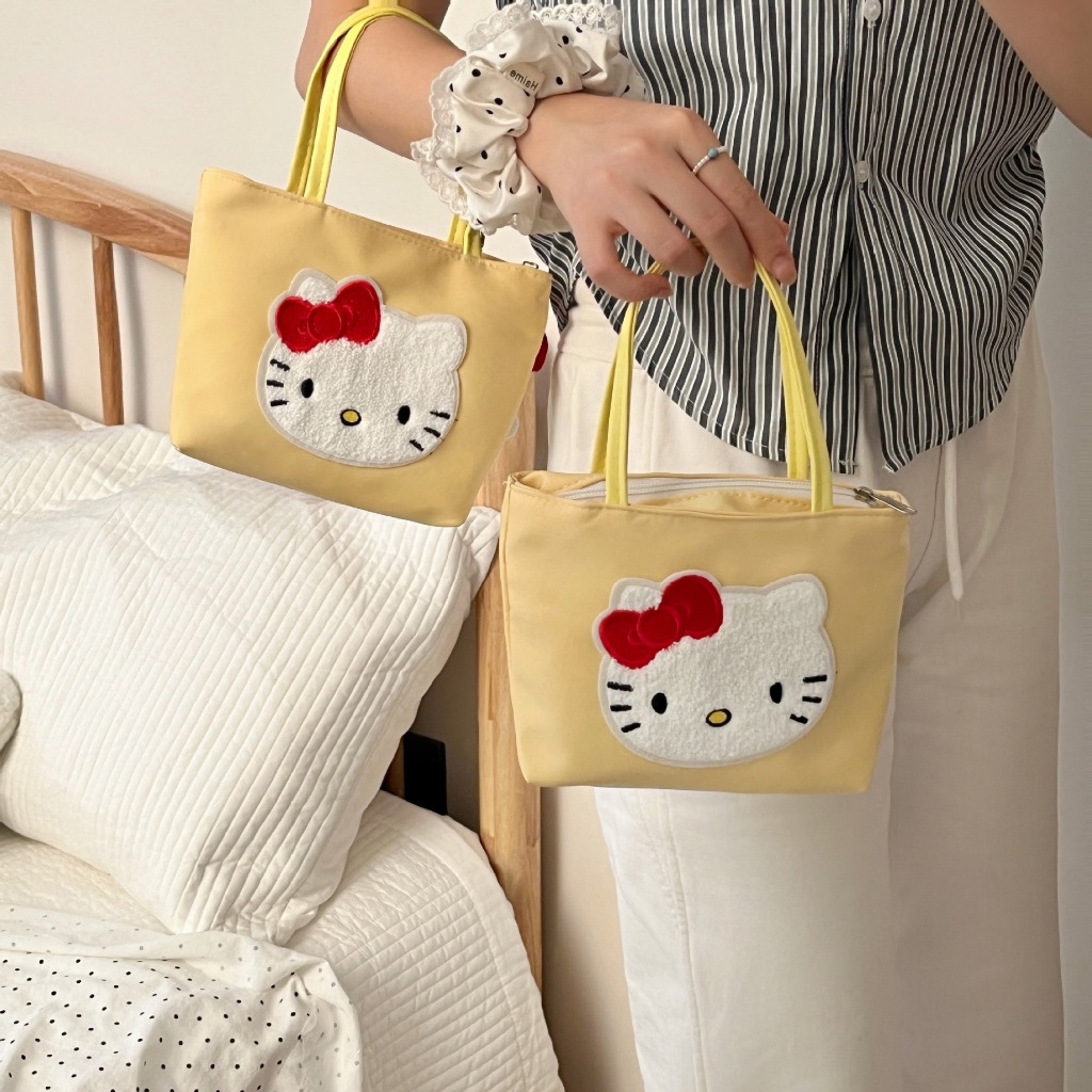 กระเป๋าสะพายผ้าแคนวาส Kitty Cat Tote 21x17cm
