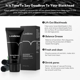 LANBENA Blackhead Remover Mask 50g แผ่นมาส์กกำจัดสิวเสี้ยน ลดสิวเสี้ยน ทำความสะอาดรูขุมขน มาส์กหน้า