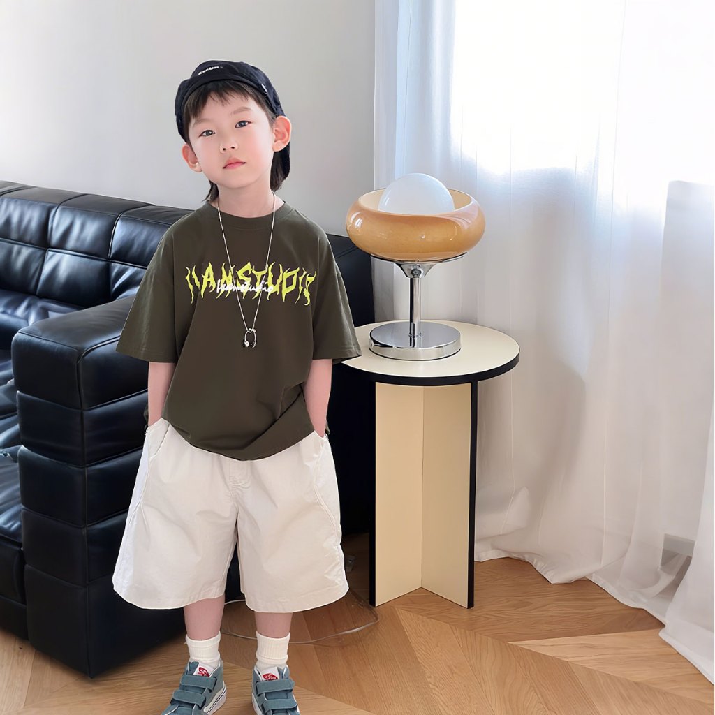 SweetKids พร้อมส่งจากกทม แขนสั้นเด็กผู้ชาย ชุดเสื้อยืดแขนสั้น แฟชั่นฤดูร้อน เสื้อยืดคอกลมครึ่งแขน พิมพ์ หลวมและสะดวกสบาย ราคา ถูกที่สุด ดีลบีเคเค แกลเลอรีภาพที่ 8