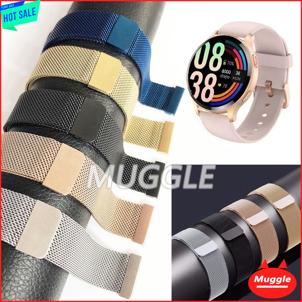 โลหะ Milanese สายรัดข้อมือนาฬิกาแม่เหล็ก Sync Pro Smartwatch AXON Memo Lite Metal Milanese Magnetic 
