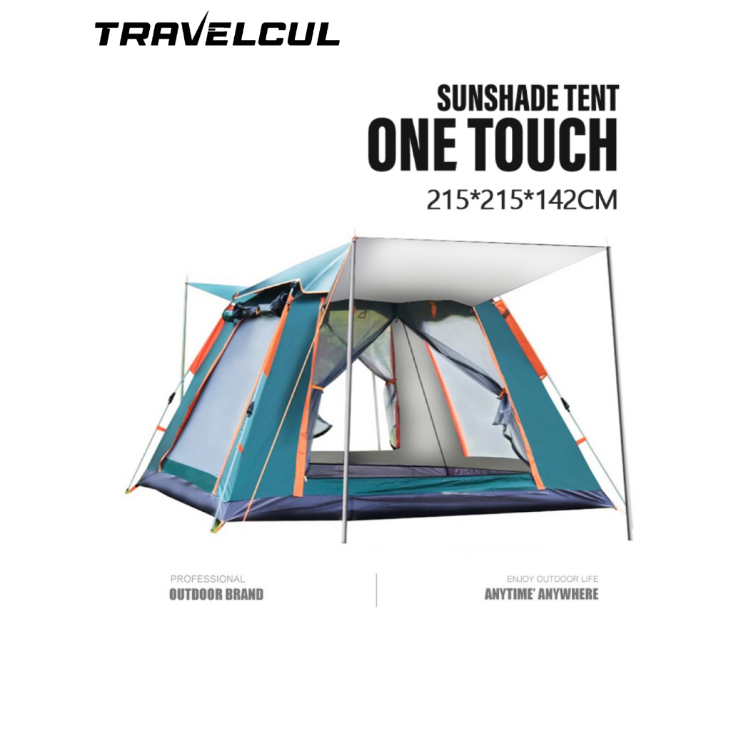 【สต็อกไทยพร้อมส่ง】TRAVELCUL เต็นท์อัตโนมัติสำหรับการตั้งแคมป์ 2/4/6/8Person เต็นท์กลางแจ้งแบบพกพาแบบพับได้ตั้งแคมป์ครอบครัว