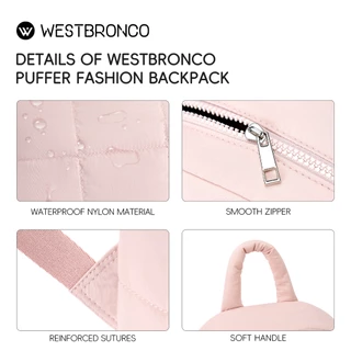 WESTBRONCO Muffinรุ่น (มัฟฟิน) กระเป๋าเป้ขนาดเล็กสไตล์มินิมอล ดีไซน์น่ารักสีพาสเทล น้ำหนักเบา กันน้ำได้