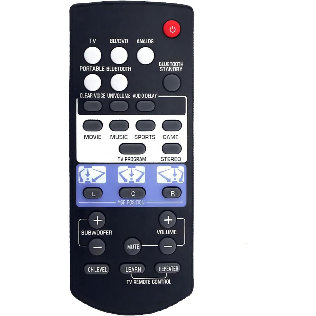 FSR80 ZG80760 รีโมททดแทนสําหรับ Yamaha Soundbar YSP-1400BL YSP-1400 YSP1400 YSP1400 YSP1400BL