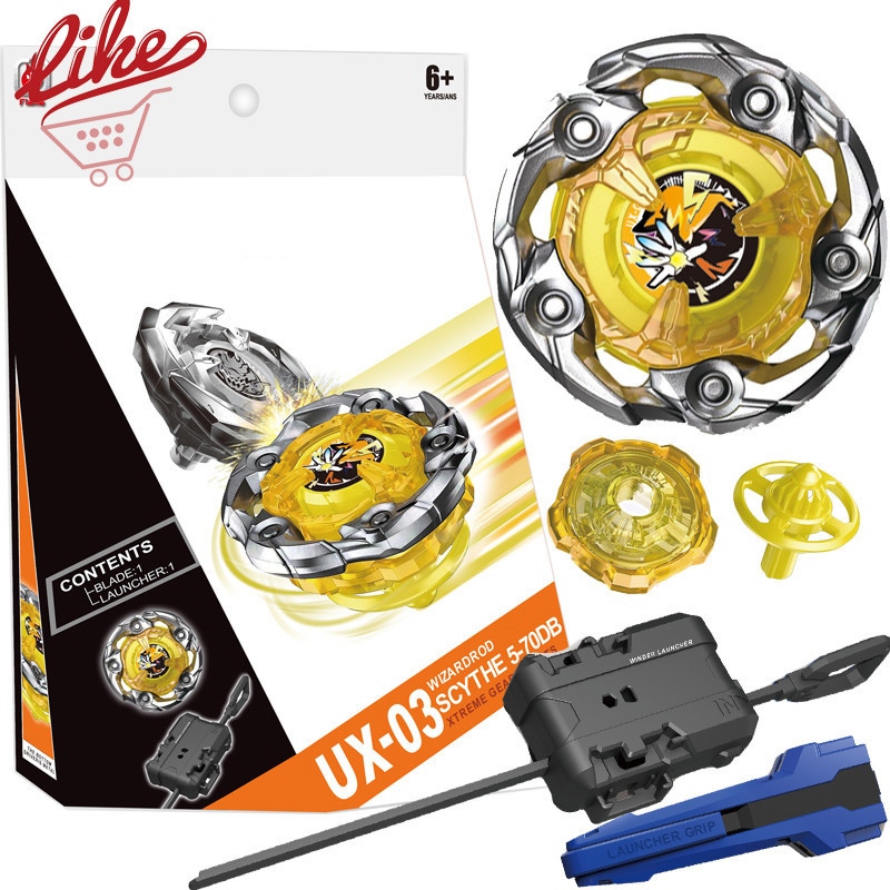 เบย์เบลด x Bey X UX-03 Wizard Rod Bey Xtreme พร้อม Launcher Grip ชุดสําหรับ Bey Burst ของเล่นเด็กสํา