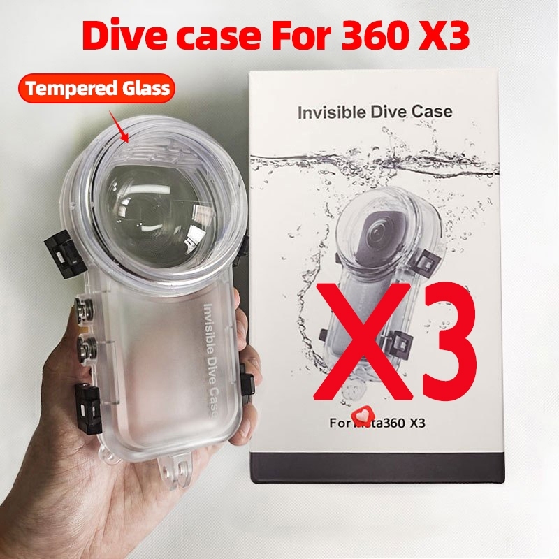 เคสกันน้ํา 50 เมตร สําหรับ Insta360 X3 Invisible Dive Case