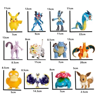 ลิขสิทธ์แท้ โมเดล โปเกมอน Pokemon Elf Ball Pikachu Charizard Mewtwo Lunala Action Figures ของเล่นสําหรับเด็ก