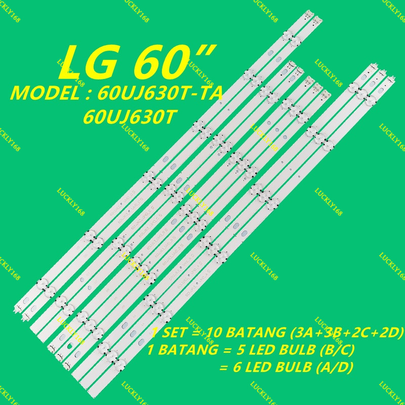 ใหม่ 10 ชิ้น/เซ็ต 60UJ630T-TA / 60UJ630T LG 60 LED TV Backlight 60UJ630