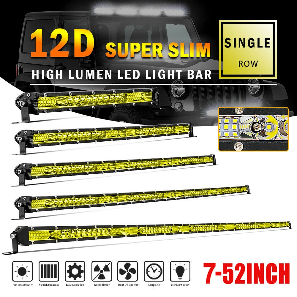 ไฟสปอร์ตไลท์ สีเหลือง 3000K รถยนต์ สปอร์ตไลท์ led 12v ยาว ทํางาน 24V 7-32 นิ