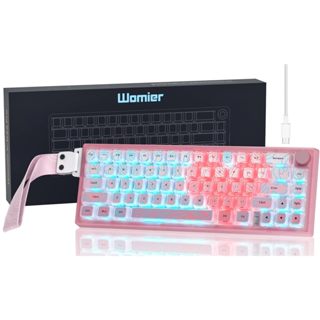 V-K66 PRO 60% คีย์บอร์ดเกมแบบมีสาย QMK/VIA ปะเก็นครีม Mount …