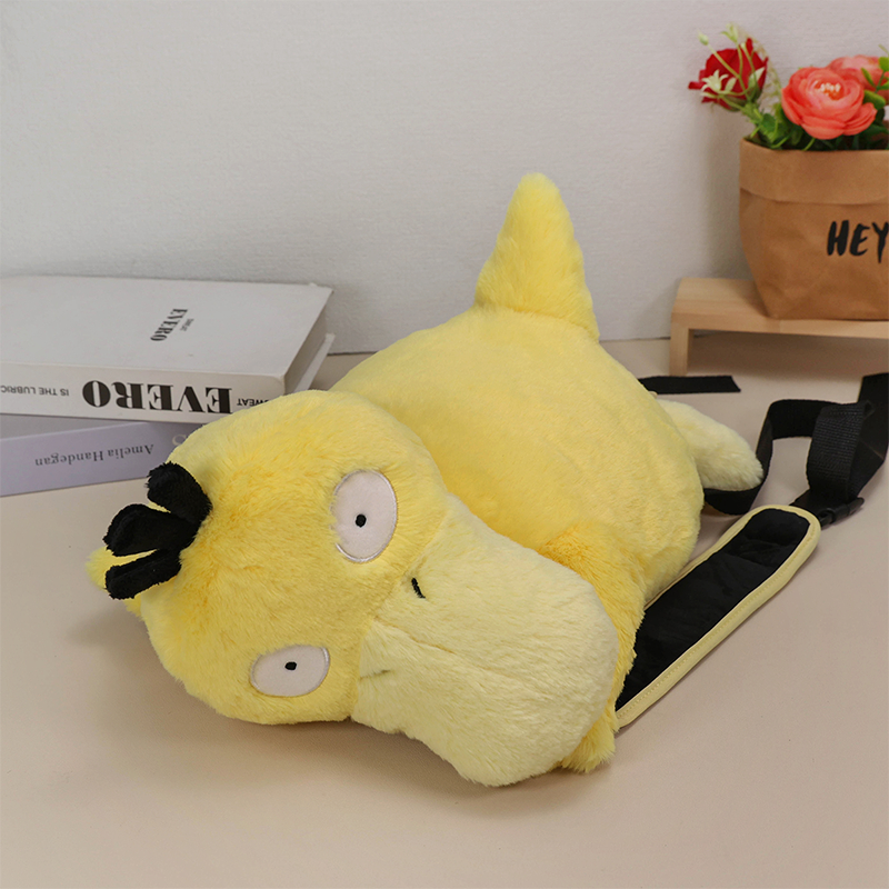 39 ซม.Pokemon อะนิเมะรูป Psyduck กระเป๋าเป้สะพายหลัง Plush ของเล่นตุ๊กตาโรงเรียนกระเป๋า Knapsack ตุ๊