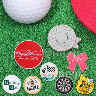 หมวกกอล์ฟคลิปแม่เหล็ก การ์ตูนลูกกอล์ф เครื่องหมายเข็มกลัด ป้…