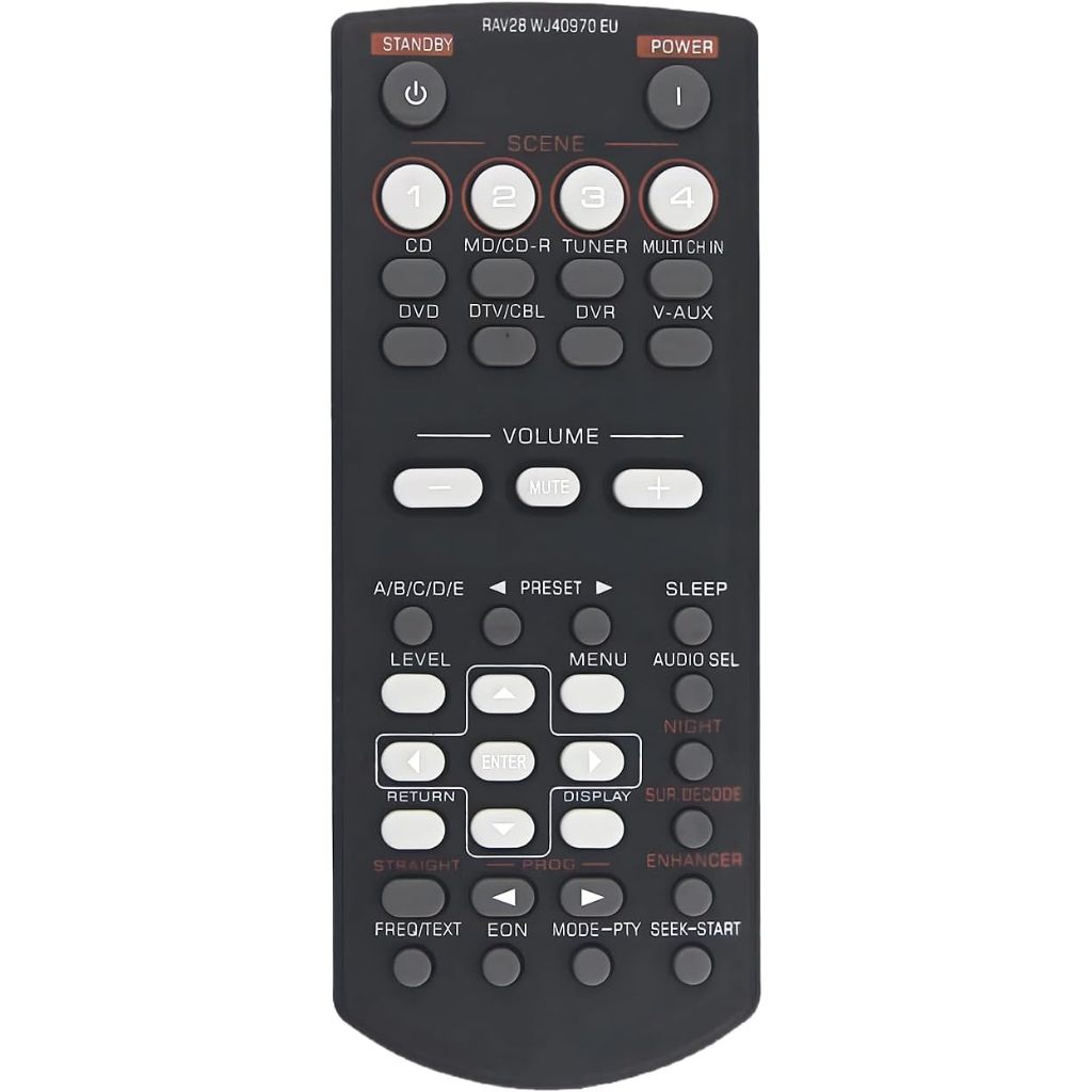 RAV28 WJ40970EU เปลี่ยนรีโมทสําหรับโฮมเธียเตอร์ Yamaha WJ40970EU WJ40970 EU RX-V361 HTIB-6800 HTR-60