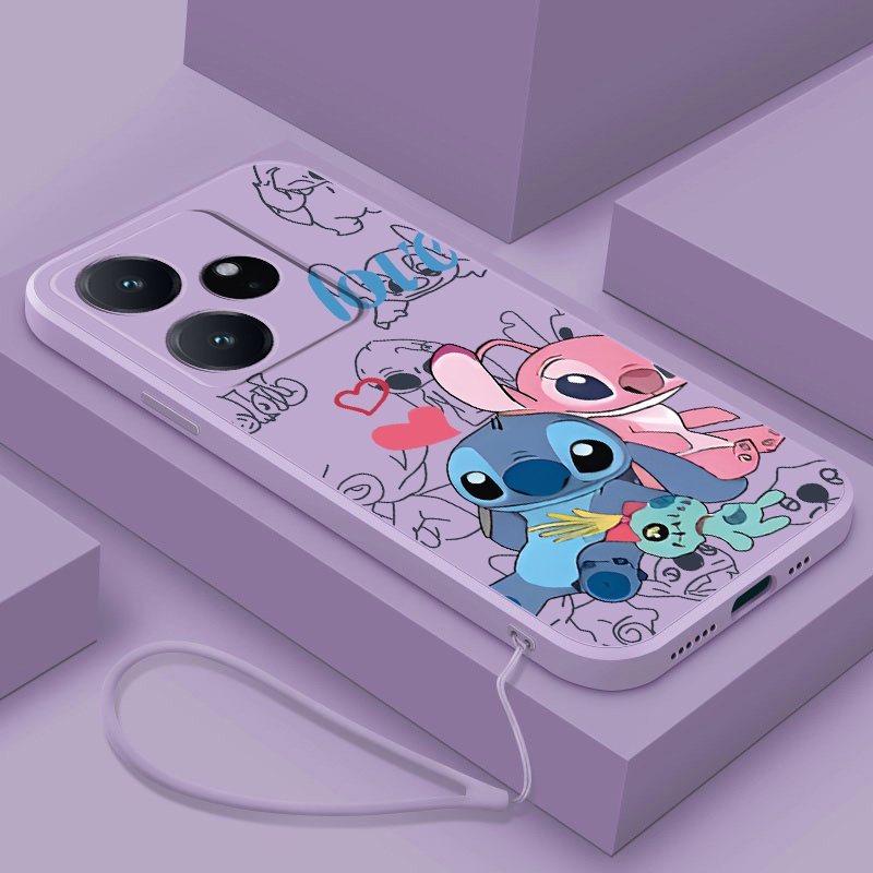 Realme GT 7 Pro GT 7T GT7 Pro 5GDisney Couple Series Soft Case Cute Stitch ฝาครอบของเหลวกันกระแทก