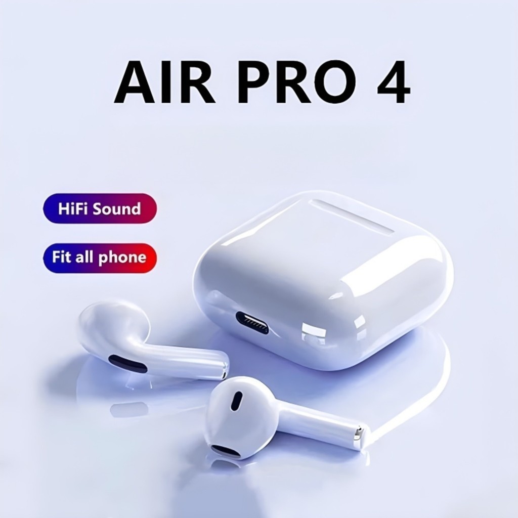 2026 บลูทูธ 5.3 TWS Pro4 หูฟัง 9D สเตอริโอไร้สายหูฟังไฮไฟชุดหูฟังพร้อมไมโครโฟน