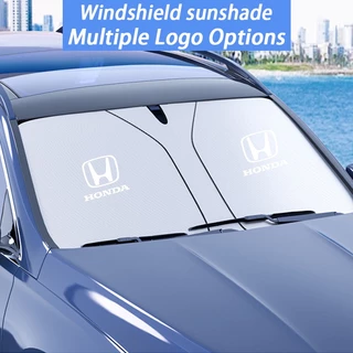 Honda รถบังแดดกระจกรถยนต์ผ้าม่านบังแดดบอร์ด titanium silver บังแดดความร้อน City Civci Fit Jazz HRV BRV CRV Brio Accord Lead mobiio