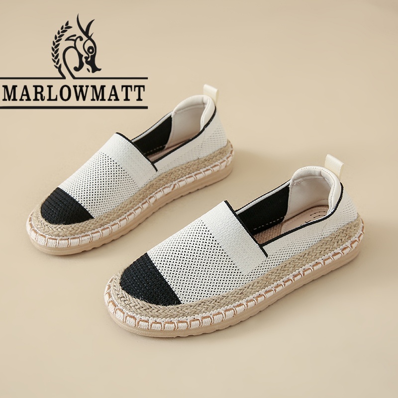 Marlowmatt รองเท้าผู้หญิง รองเท้าขี้เกียจ Laceless Shopping Outing ฤดูร้อน Breathable 2025 สไตล์ใหม่