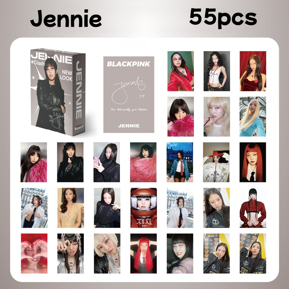 50-55 ชิ้น BLACK-PINK THE GIRLS อัลบั้มเลเซอร์ Holographic Lomo การ์ด 7th Anniversary BORN PINK Worl