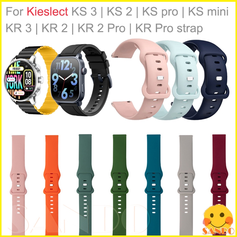 สาย Kieslect KR3 KR2 KR pro สมาร์ทวอท์ชสายซิลิโคนอ่อนนุ่ม Kieslect KS3 KS2 KS pro mini Kieslect Smar