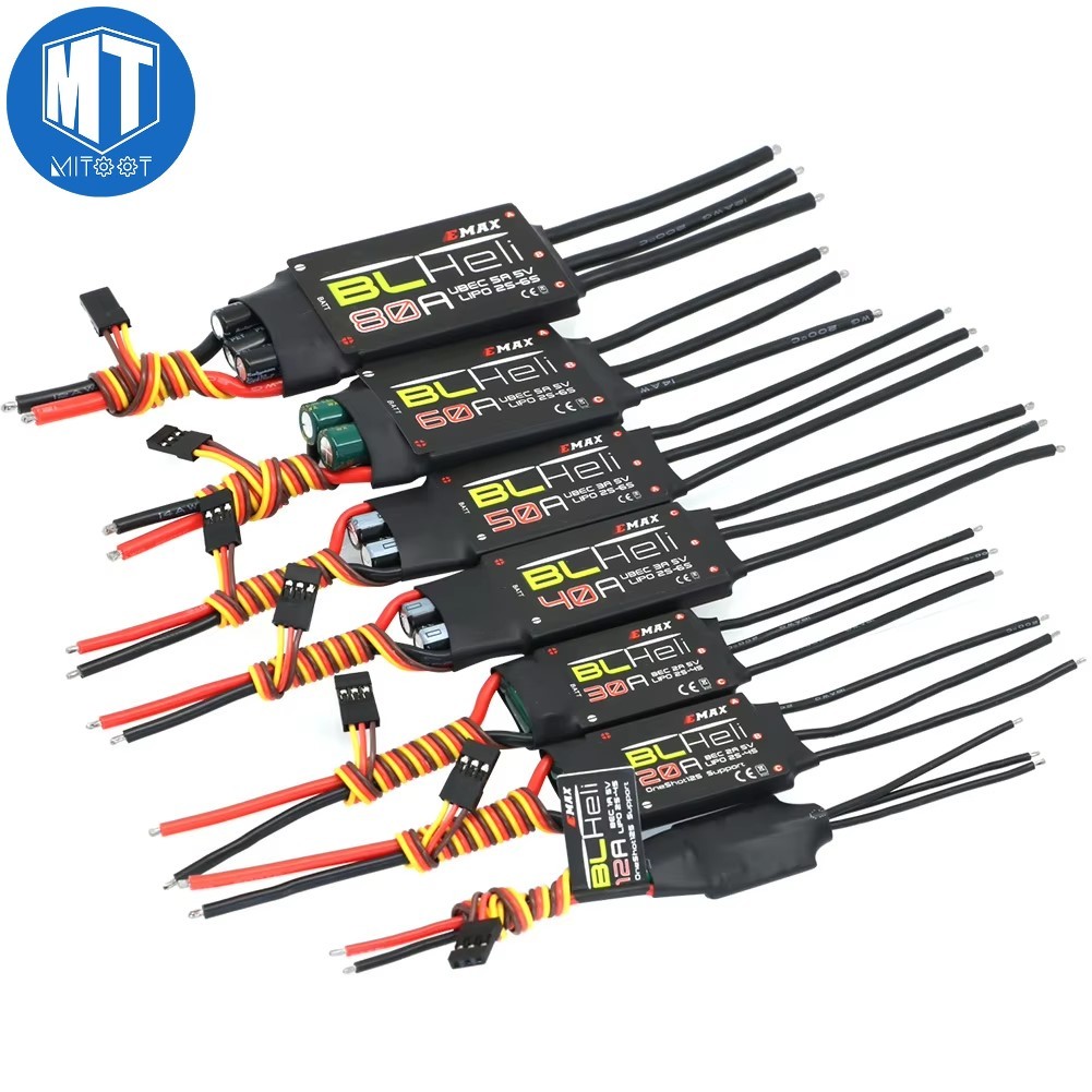 BLHeli ESC 12A / 20A / 30A / 40A /50A/60A/80A ESC แบบไม่มีแปรงสองทางสําหรับรถยนต์ rc