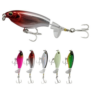 ดินสอตกปลาน้ำหนัก6กรัมยาว6ซม.พร้อมเหยื่อล่อพลาสติกแบบหมุนหาง…