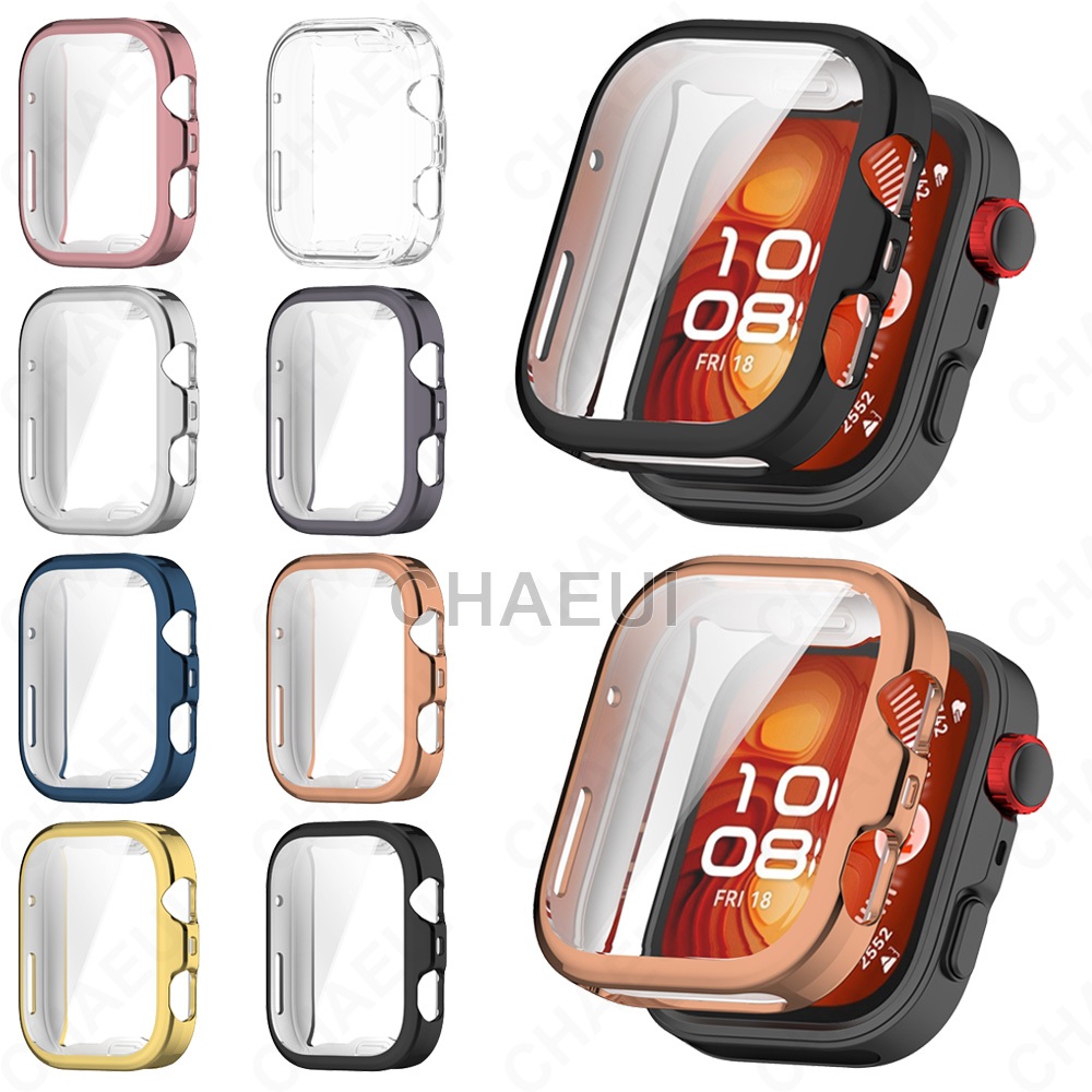 ซิลิโคนป้องกันหน้าจอเชลล์ที่ครอบคลุมกรณีอุปกรณ์เสริมสําหรับ Huawei Watch Fit 4 Pro 3 2 / Huawei Watch Fit Special Edition