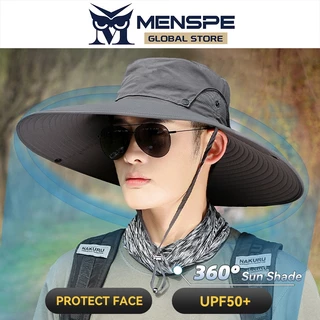 MENSPE หมวกกลางแจ้ง Climing หมวกเดินป่า หมวกชาวประมง Quick-drying Breathable Unisex ป้องกันแสงแดด ฤดูร้อนปีกขนาดใหญ่ Mountain Climbing Sun Hat