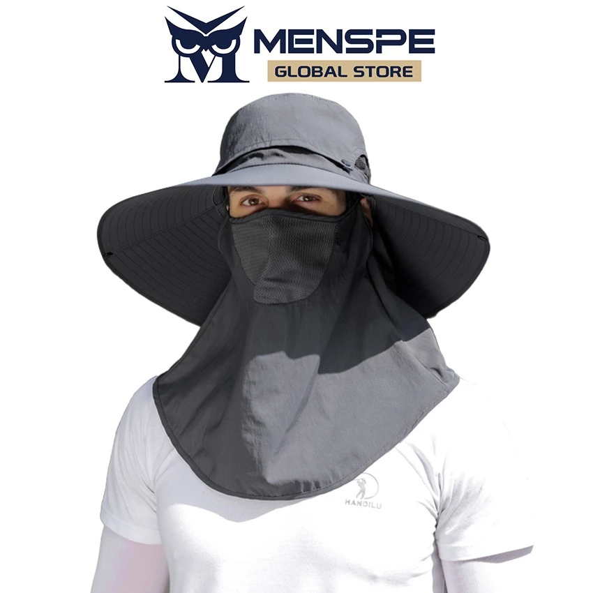 MENSPE หมวกกลางแจ้ง Climing หมวกเดินป่า หมวกชาวประมง Quick-drying Breathable Unisex ป้องกันแสงแดด ฤดูร้อนปีกขนาดใหญ่ Mountain Climbing Sun Hat