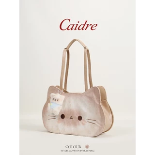 กระเป๋าสะพายหลัง Caidre แบบ tote ลายลูกแมวน่ารัก สำหรับการเดินทางและใช้งานประจำวัน