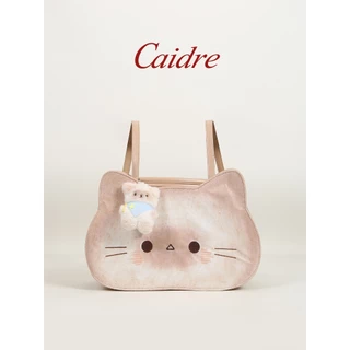 กระเป๋าสะพายหลัง Caidre แบบ tote ลายลูกแมวน่ารัก สำหรับการเดินทางและใช้งานประจำวัน