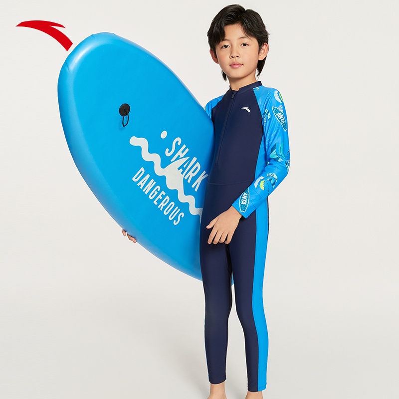 ANTA Unisex Maritime Big Kids 7-14 ปีเด็กชุดว่ายน้ํา One Piece A825332403