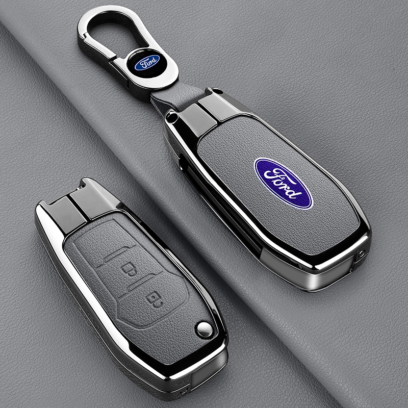 เคสกุญแจรีโมตรถยนต์ สําหรับ ford Ranger everest explorer XL XLS(2019-2024) ford ecosport Puma 2020 Figo 2017 focus escape lynx Fiesta Escort Mondeo ของแต่งรถยนต์ กระเป๋าใส่กุญแจ