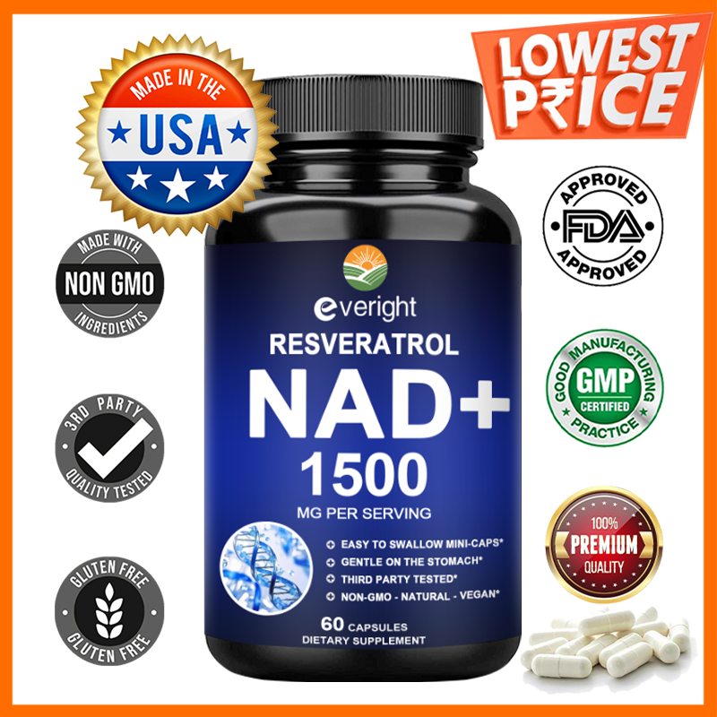 NAD+ พร้อมแคปซูล Resveratrol สําหรับสารต้านอนุมูลอิสระ คืนความมีชีวิตชีวา การรองรับสุขภาพพลังงานเซลล์