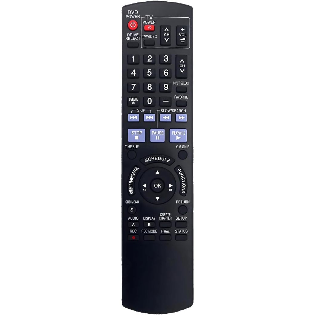 N2QAYB000197 รีโมทคอนโทรลสําหรับเครื่องบันทึก DVD Panasonic DMR-EZ485 DMR-EZ48VK DMR-EZ485VK DMR-EZ4