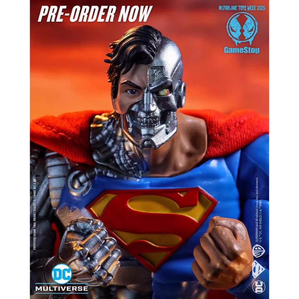 Mcfarlane mcfarlane Mechanical Superman 17413 เครื่องประดับรูปเครื่องประดับของเล่น