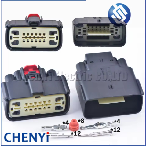 16 Pin(4B + 12S) ลวดไฮบริดขั้วต่อปลั๊กเครื่องยนต์ 334985-1601 34986-2144 สําหรับ GM Ford Mondeo Focus Buick Lacrosse