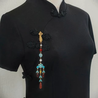 ANCIENT Original Design Cheongsam Pressed Lapel Ruyi ปลอดภัยหัวเข็มขัดจี้ Retro แห่งชาติแฟชั่นอุปกรณ์เสริม