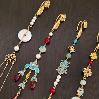 ANCIENT Original Design Cheongsam Pressed Lapel Ruyi ปลอดภัยหัวเข็มขัดจี้ Retro แห่งชาติแฟชั่นอุปกรณ์เสริม