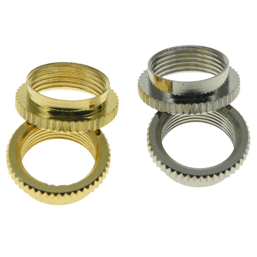 KAISH 2/10 ชิ้น Fine Knurled Deep Nut กีตาร์สลับสวิตช์ Nut สําหรับ Switchcraft บนกีตาร์ Gibson บาง