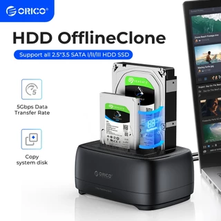 ORICO Dual-Bay HDD Docking Station with Offline Clone Function SATA to USB 3.0 Adapter สําหรับ 2.5 "/3.5" SSD/HDD (DD28U3)