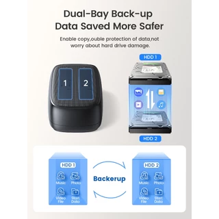 ORICO Dual-Bay HDD Docking Station with Offline Clone Function SATA to USB 3.0 Adapter สําหรับ 2.5 "/3.5" SSD/HDD (DD28U3)
