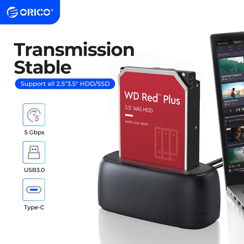 ORICO HDD Docking Station 2.5/3.5 USB3.0 เป็น SATA รองรับ 18TB HDD(DD18)