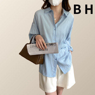 เสื้อเบลาส์ แขนยาว กันแดด ทรงหลวม สไตล์เกาหลี แฟชั่นสําหรับผ…