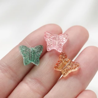 ลูกปัดปลาดาว/ผีเสื้อ/ปลาเล็ก 10 ชิ้น สีสันสดใส สำหรับ DIY เครื่องประดับ